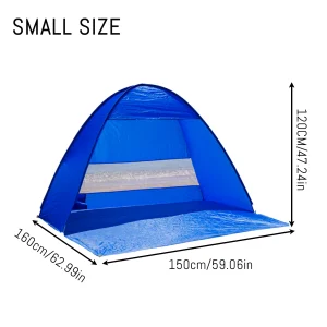 Compact pop-up beach tent with carry bag