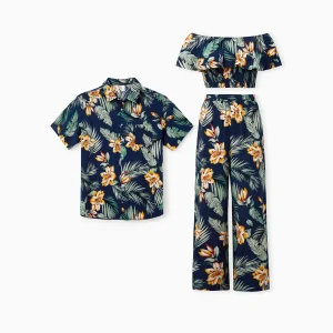 Matching tropical outfit set