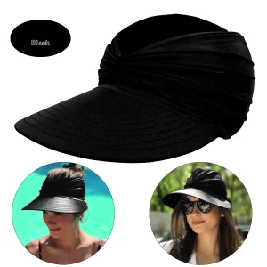 Women’s wide brim UV sun visor hat